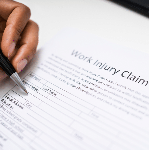 work injury claim document