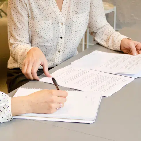 signing legal documents with a mediator