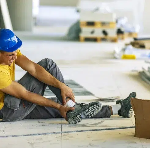 A man injured on the job