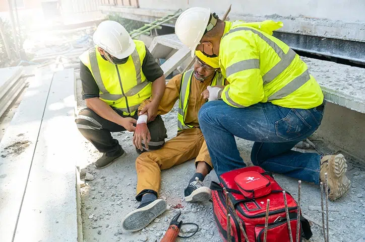 An injured construction worker